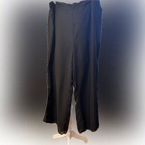 Roaman’s dressy Wide leg pants  W Side slits Sz 24